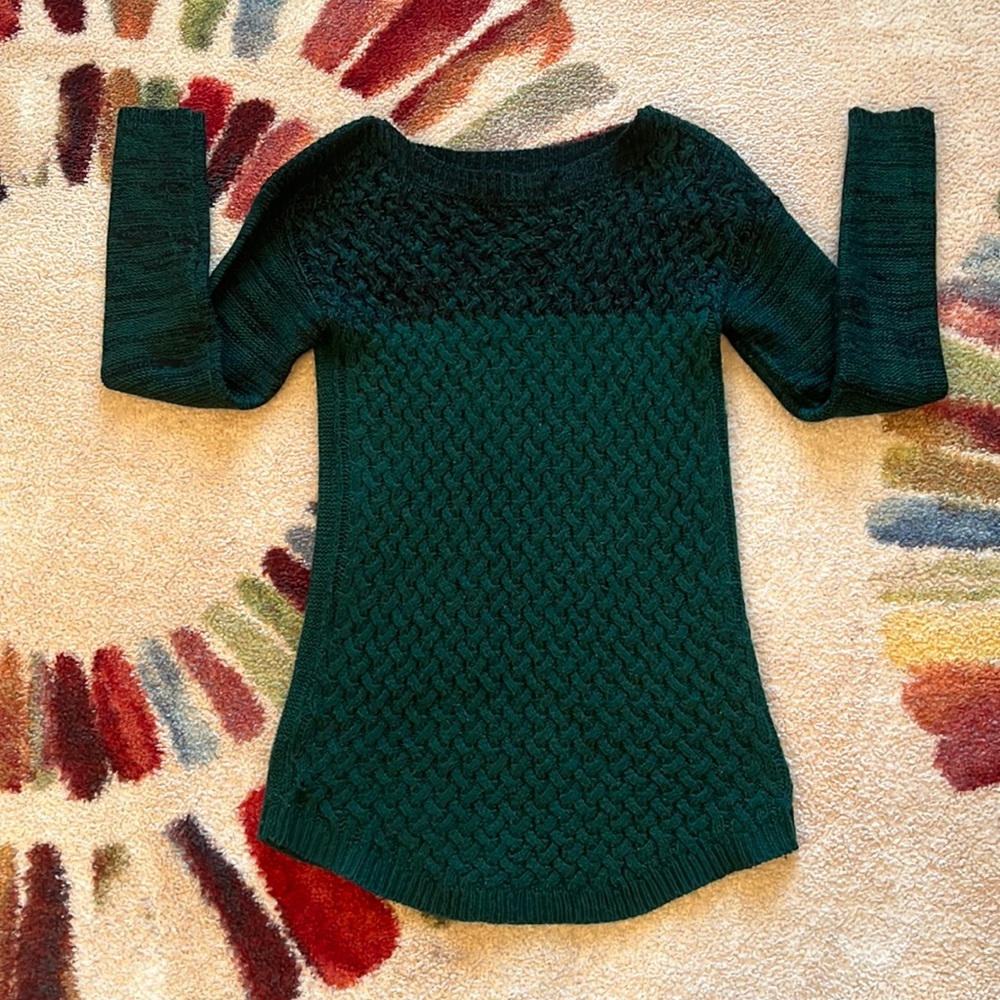 It’s Our Time green sweater